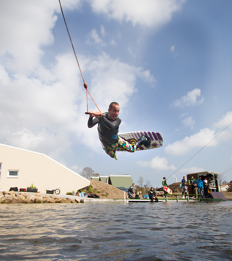 Attractions on the Baltic Sea - wakeboarding and water skiing